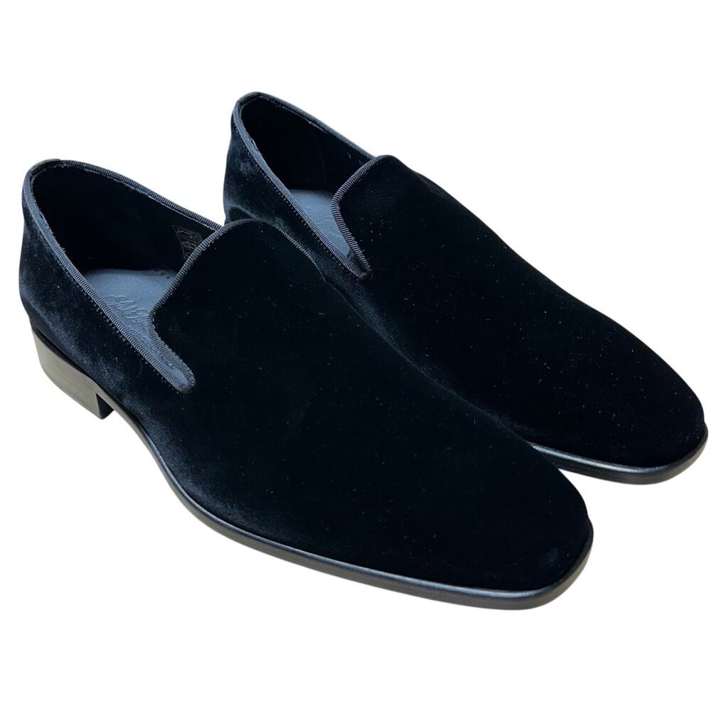 Saks Fifth Avenue Collection Velvet Loafers Black Men's Size 7 New in Box